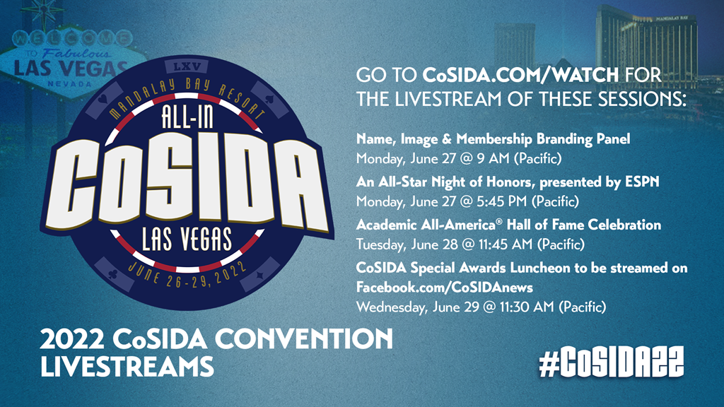 Four Live Streaming Events for #CoSIDA22